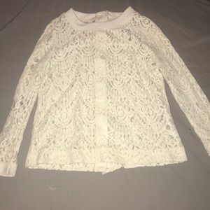 White Lacey top